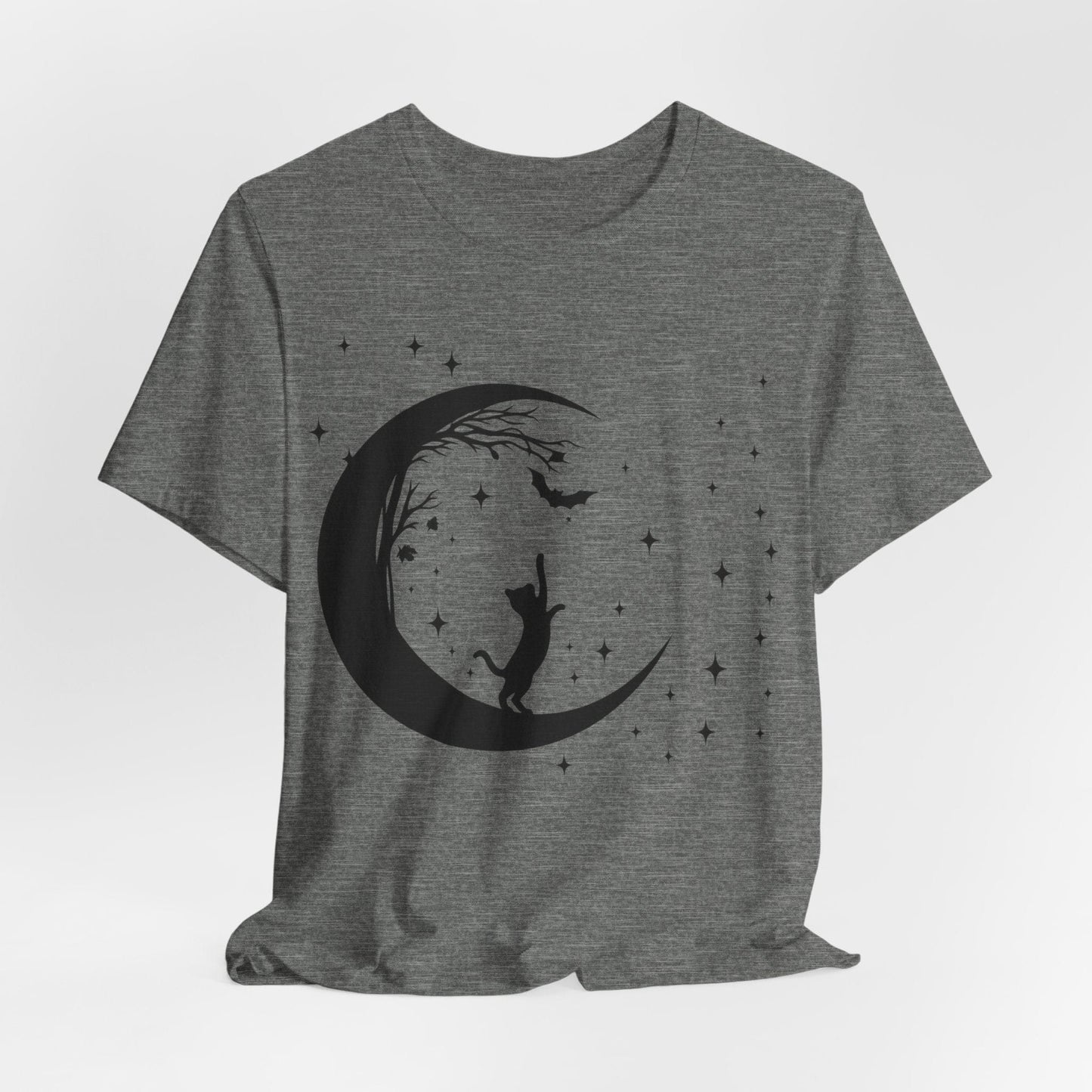 Celestial Cat – Moonlight Familiar Halloween Shirt