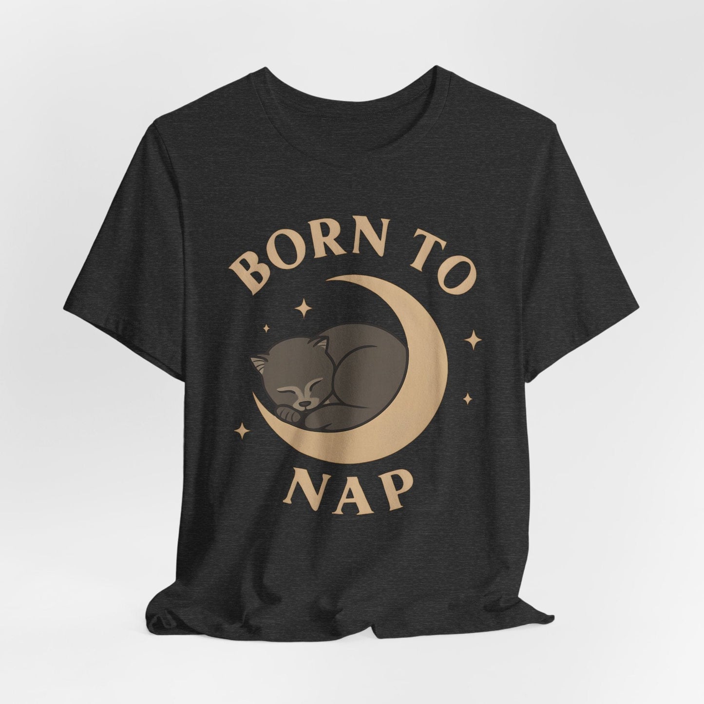 Born to Nap – Cozy Cat & Crescent Moon Design