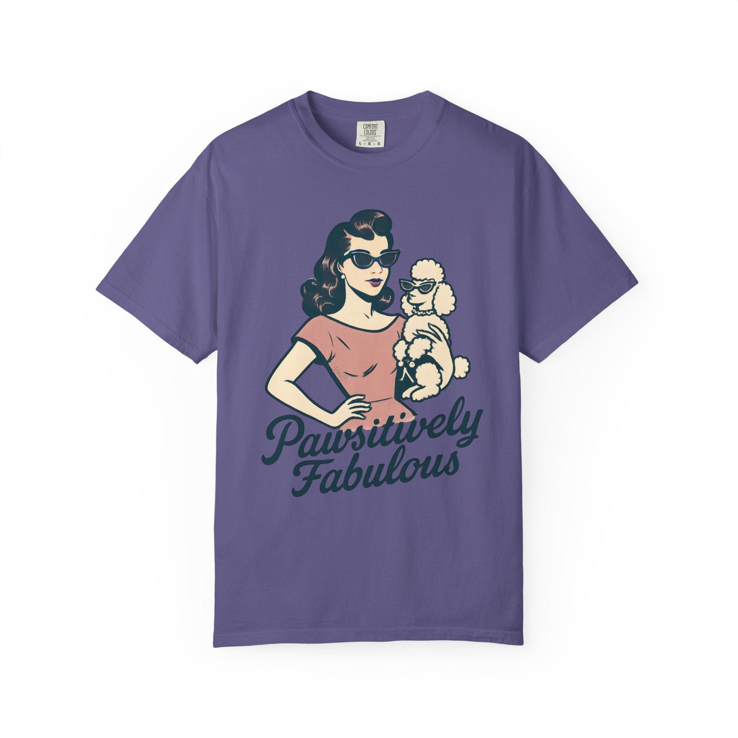 Pawsitively Fabulous Retro Poodle Tee