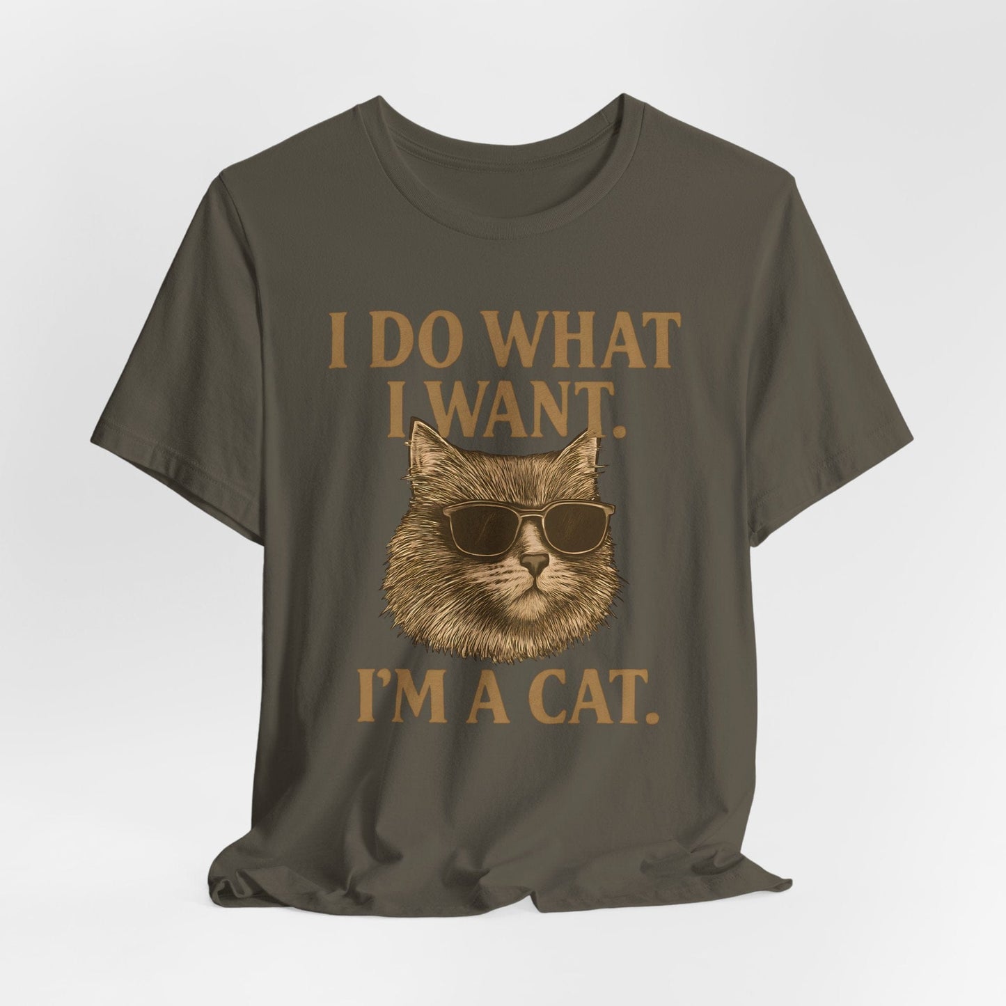 Cool Cat Attitude T-Shirt – “I Do What I Want, I’m a Cat”