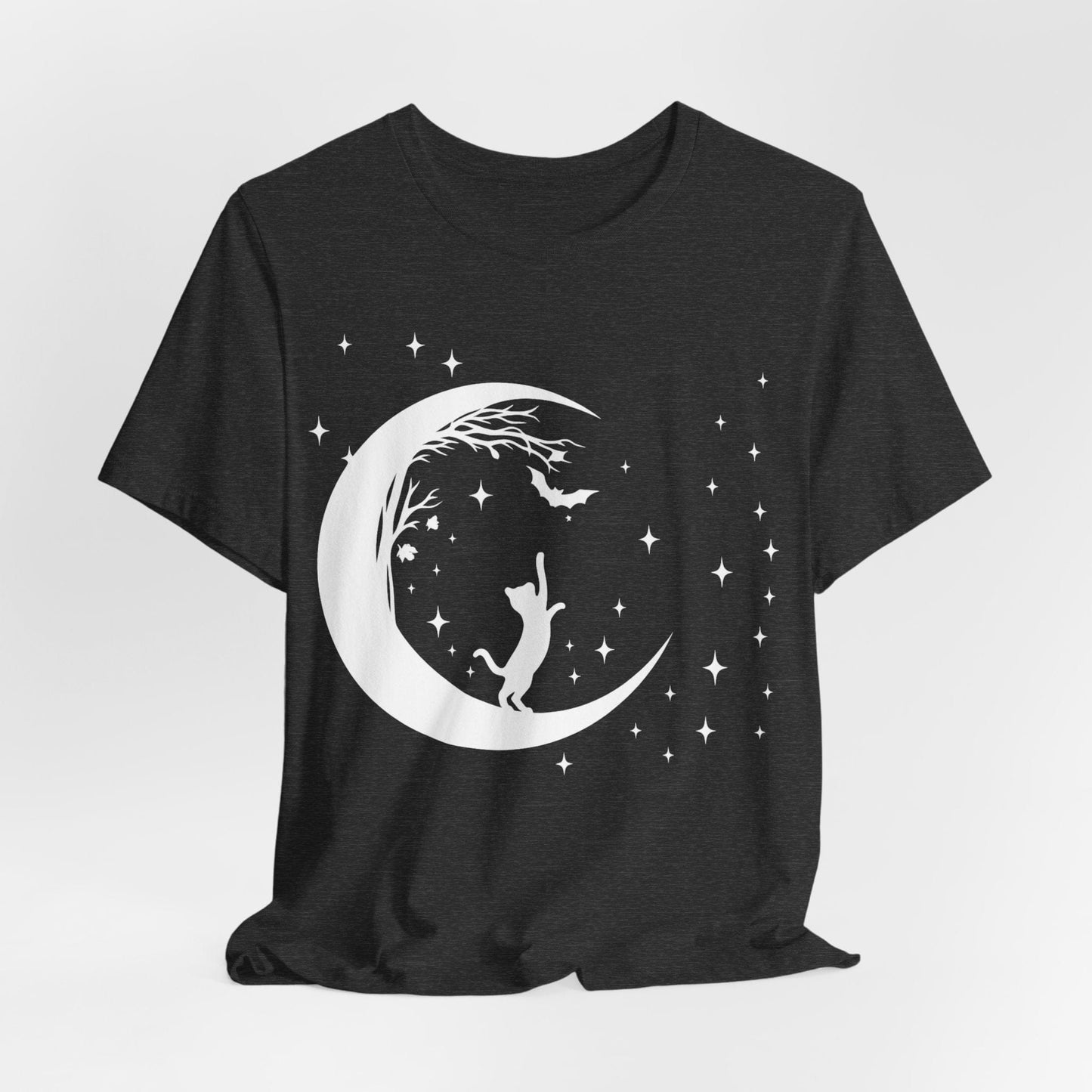 Celestial Cat – Moonlight Familiar Halloween Shirt