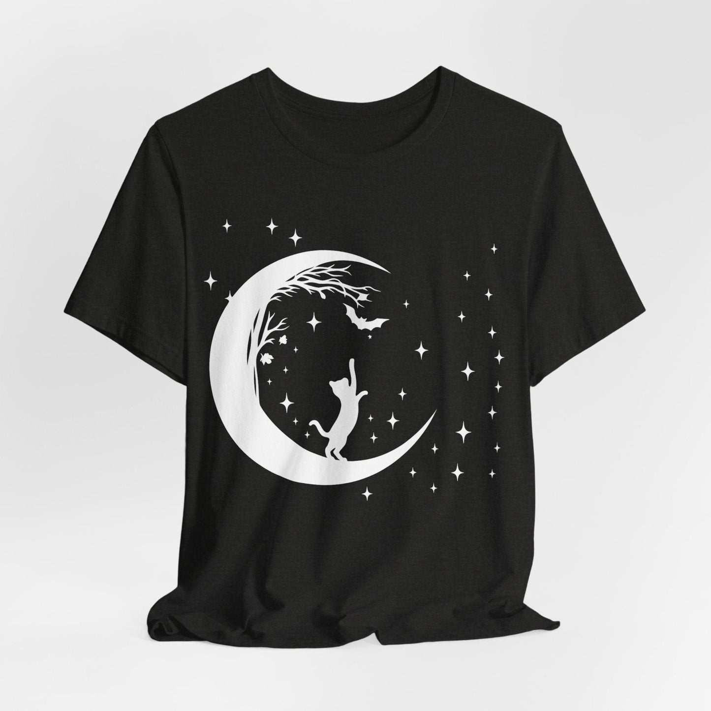 Celestial Cat – Moonlight Familiar Halloween Shirt