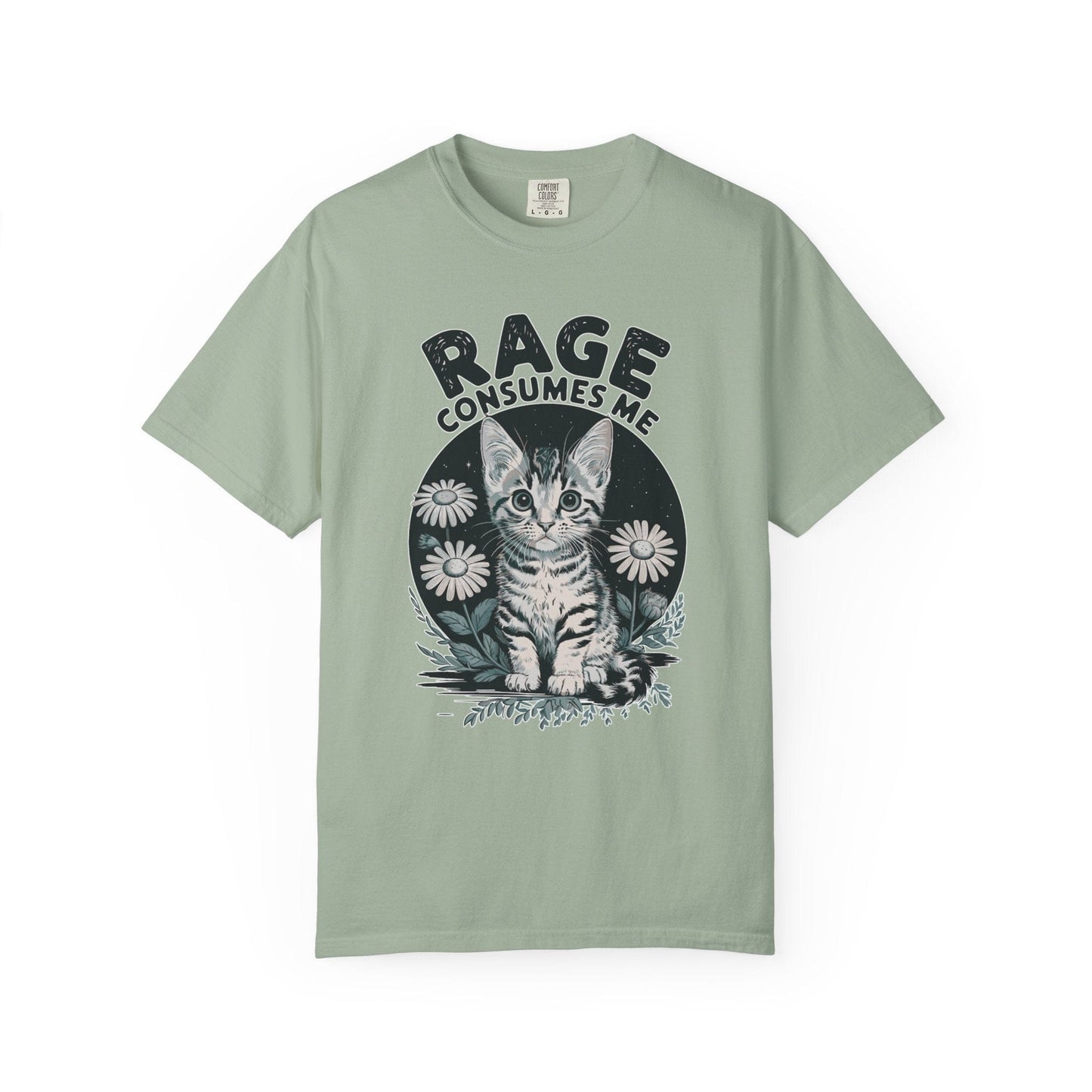 Rage Consumes Me – Angry Cute Kitten T-Shirt Design