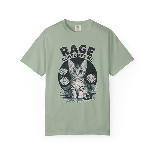Rage Consumes Me – Angry Cute Kitten T-Shirt Design