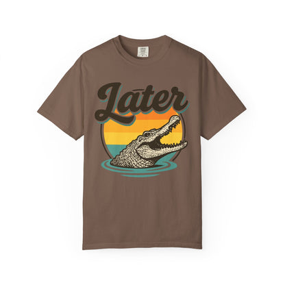 Later Alligator – Retro Sunset Graphic Tee