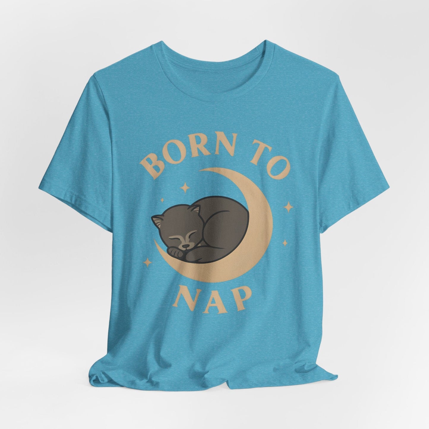 Born to Nap – Cozy Cat & Crescent Moon Design