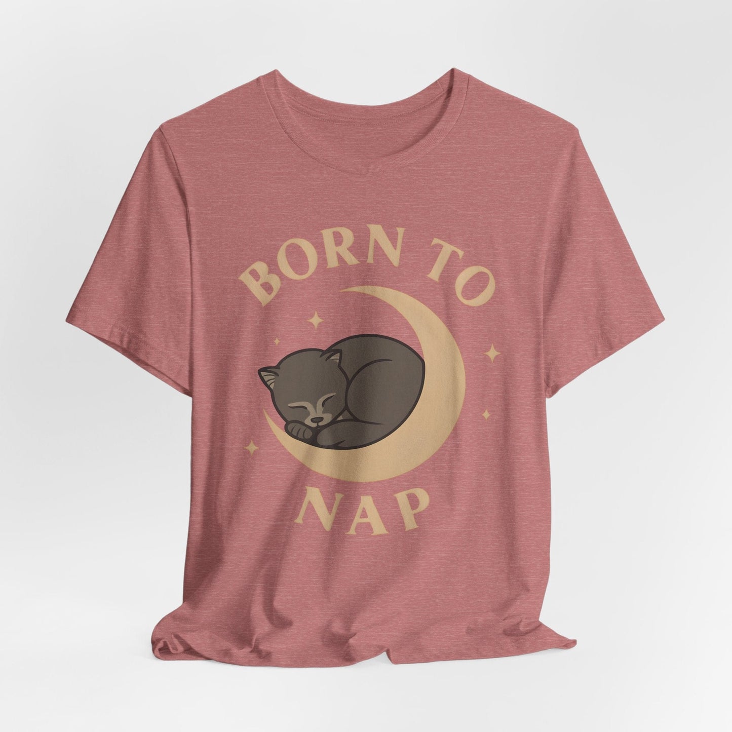 Born to Nap – Cozy Cat & Crescent Moon Design