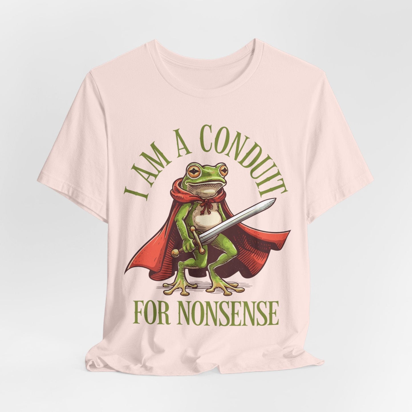 I Am a Conduit for Nonsense – Sword-Wielding Frog T-Shirt