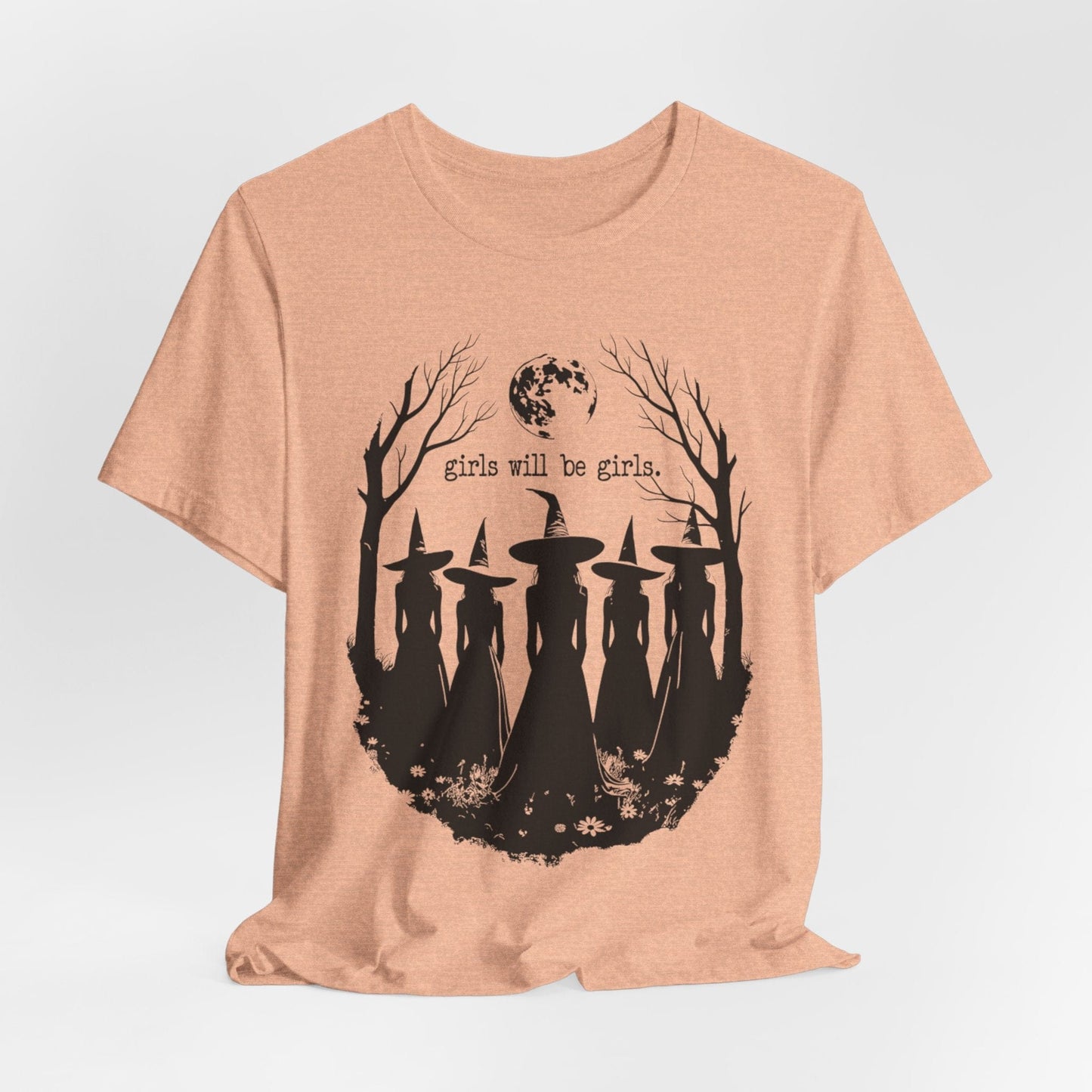 Girls Will Be Girls – Witch Silhouette Feminist T-Shirt