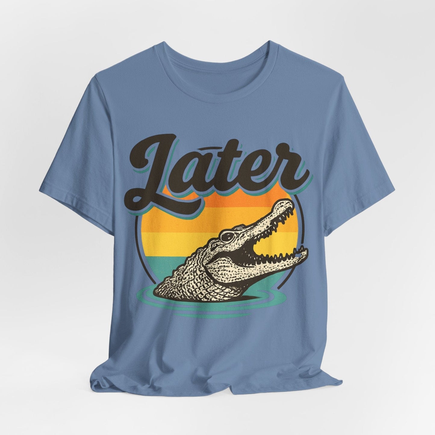 Later Alligator – Retro Sunset Graphic Tee