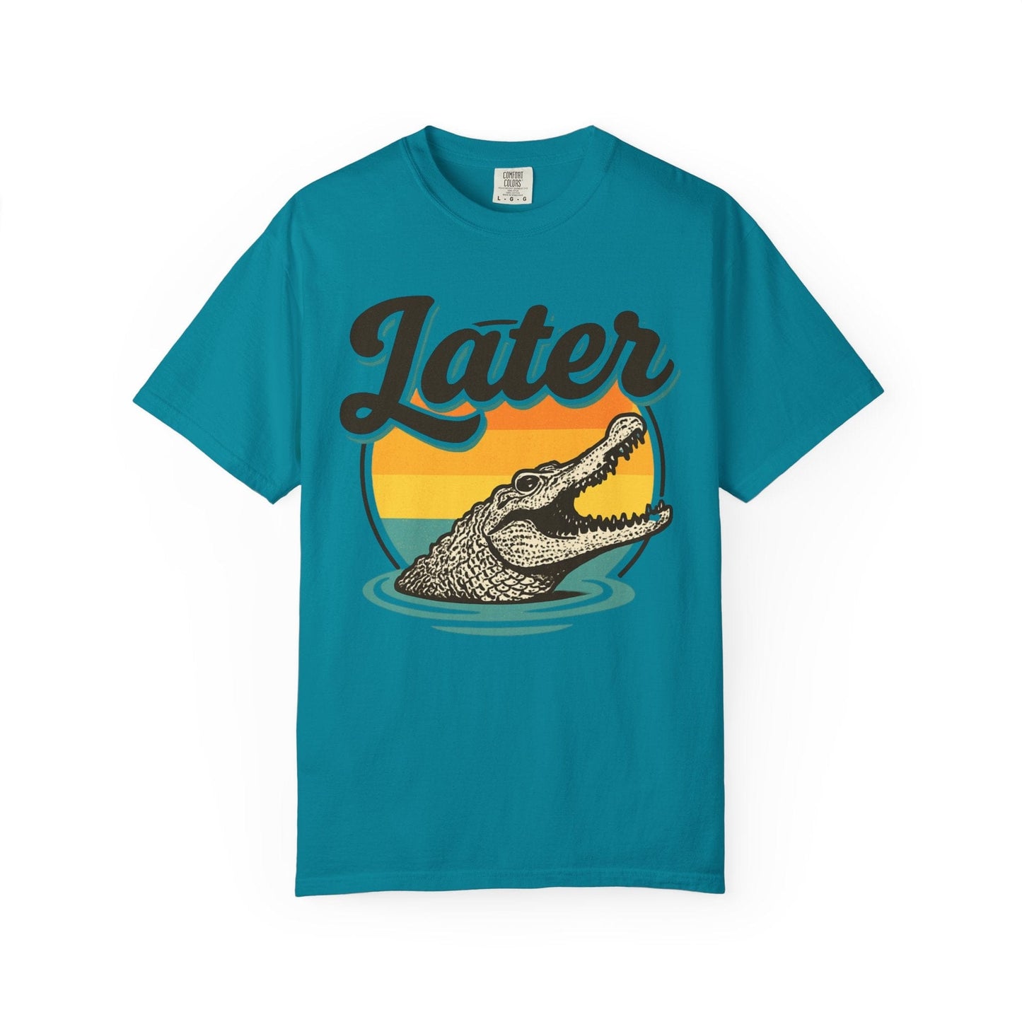 Later Alligator – Retro Sunset Graphic Tee