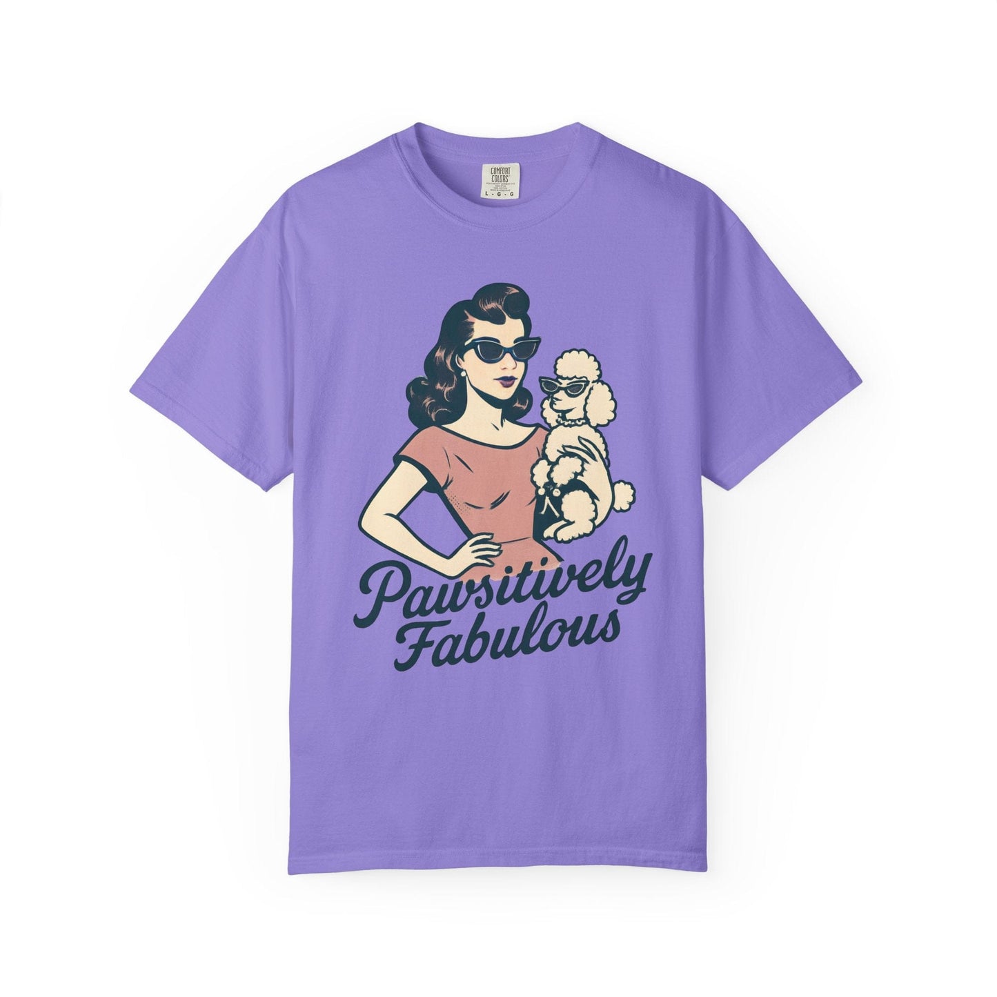 Pawsitively Fabulous Retro Poodle Tee