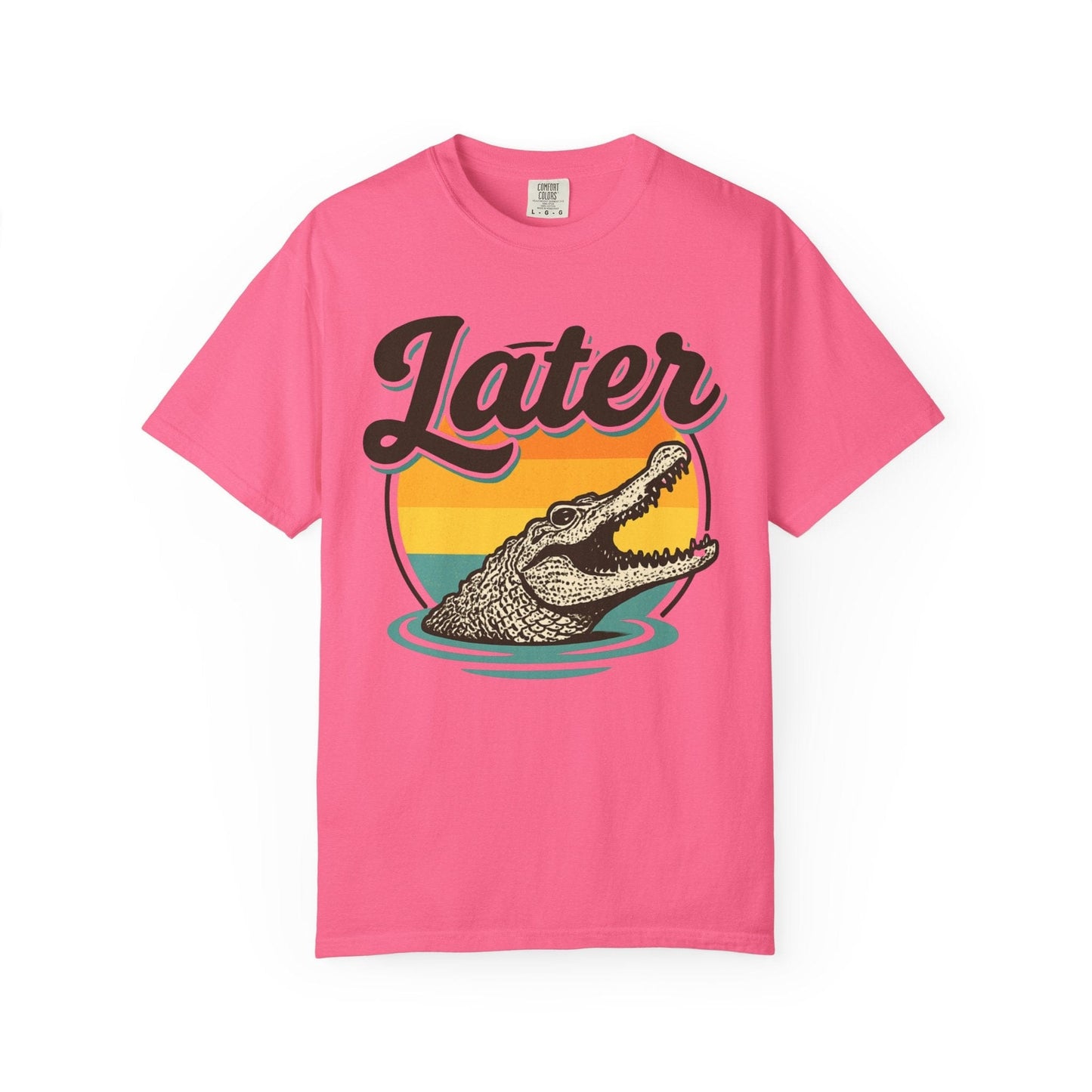 Later Alligator – Retro Sunset Graphic Tee