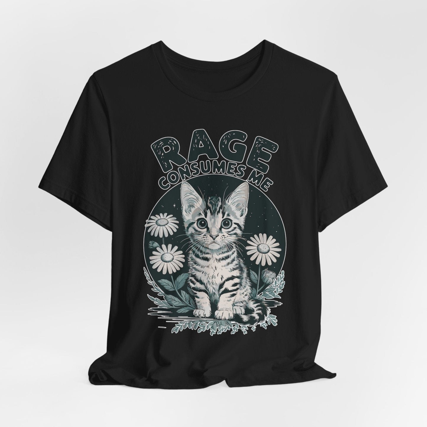 Rage Consumes Me – Angry Cute Kitten T-Shirt Design