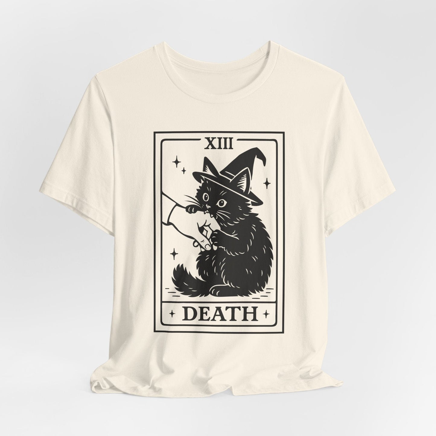 Witch Cat Tarot Shirt – Mystical Halloween Black Cat Tee