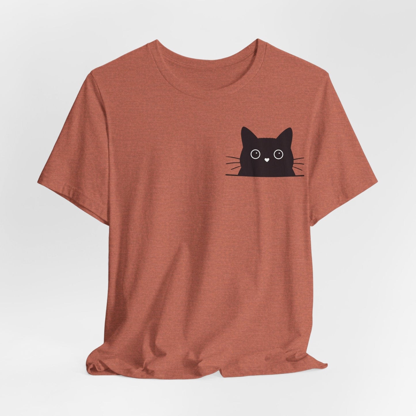 Peekaboo Cat – Cute Black Cat Pocket Tee