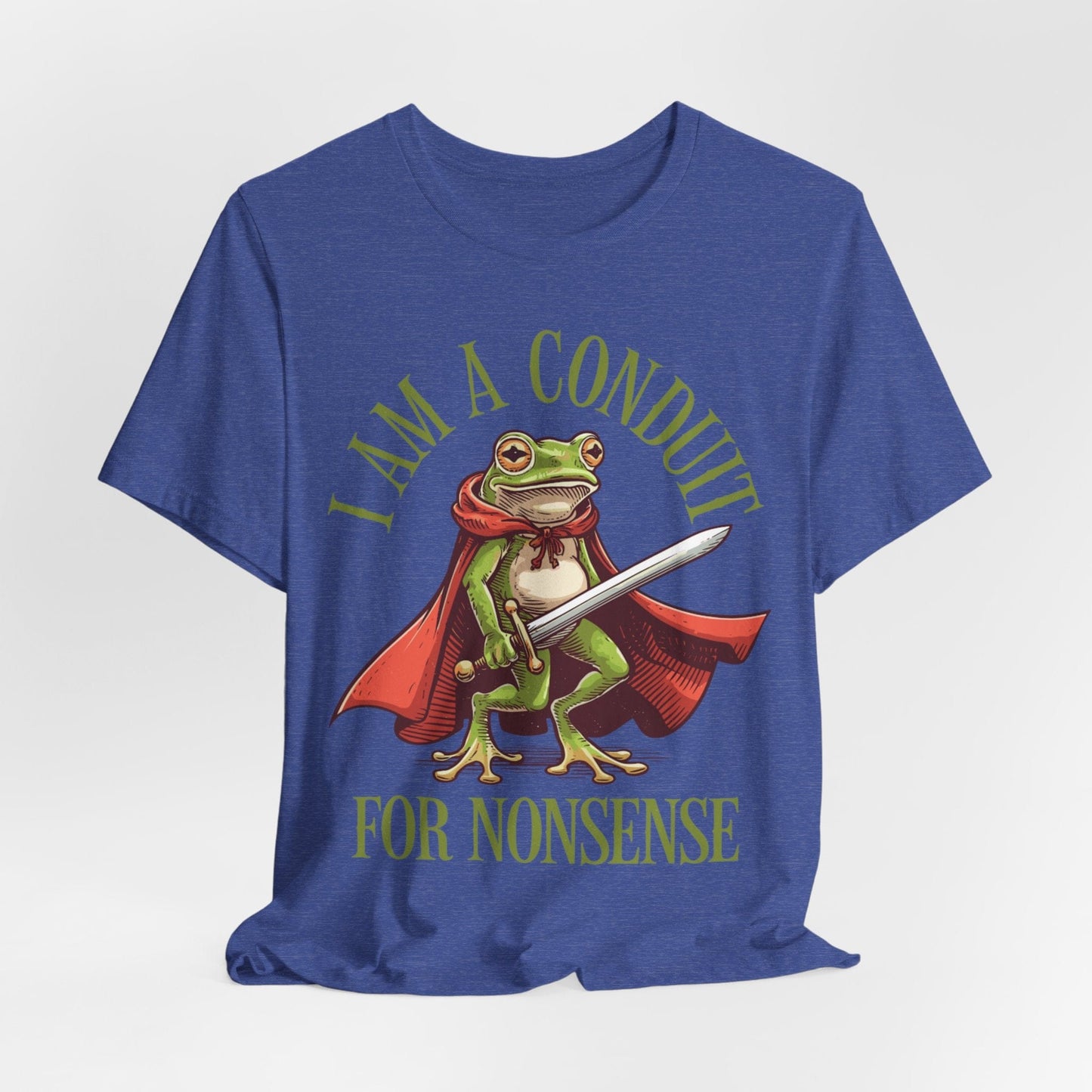 I Am a Conduit for Nonsense – Sword-Wielding Frog T-Shirt