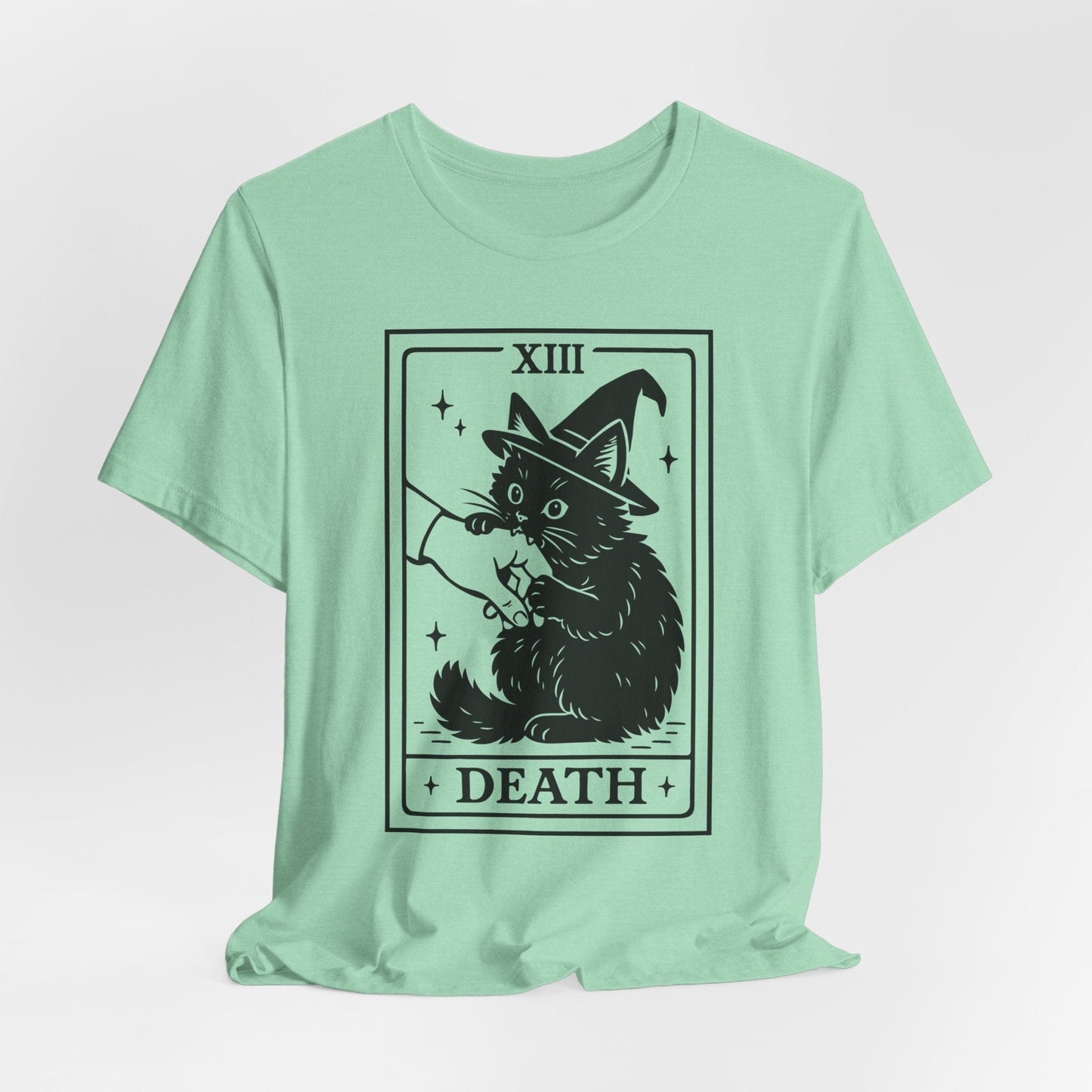 Witch Cat Tarot Shirt – Mystical Halloween Black Cat Tee