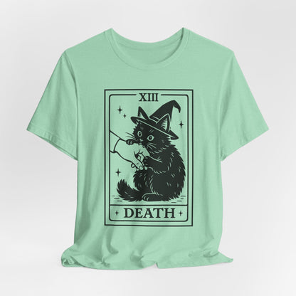 Witch Cat Tarot Shirt – Mystical Halloween Black Cat Tee