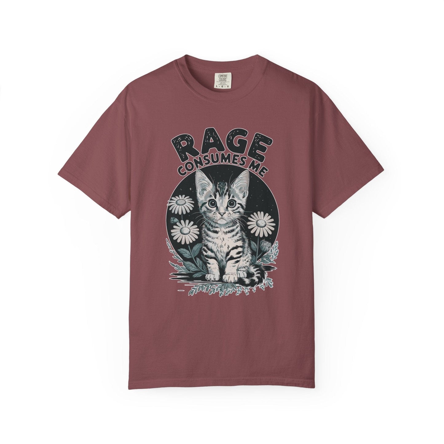 Rage Consumes Me – Angry Cute Kitten T-Shirt Design