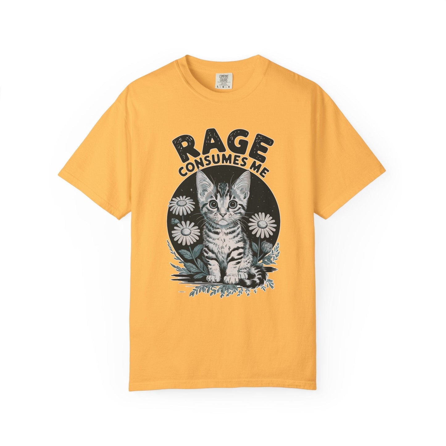 Rage Consumes Me – Angry Cute Kitten T-Shirt Design