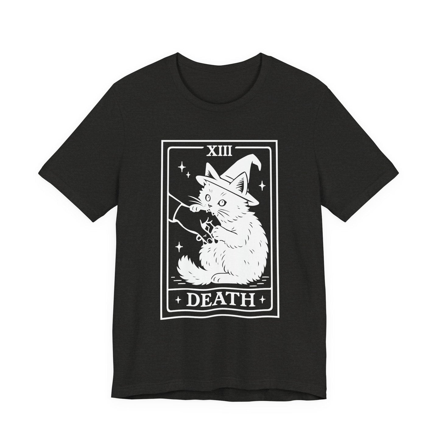 Witch Cat Tarot Shirt – Mystical Halloween Black Cat Tee