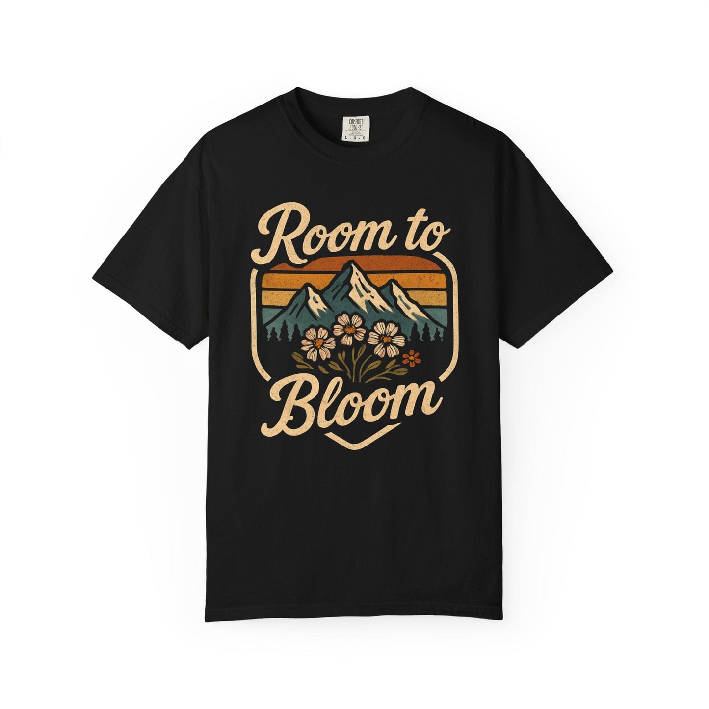 Room to Bloom – Retro 70s Mountain & Wildflower tee