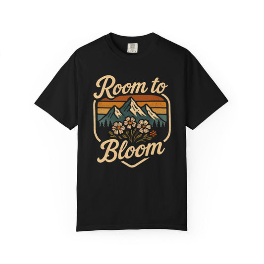 Room to Bloom – Retro 70s Mountain & Wildflower tee