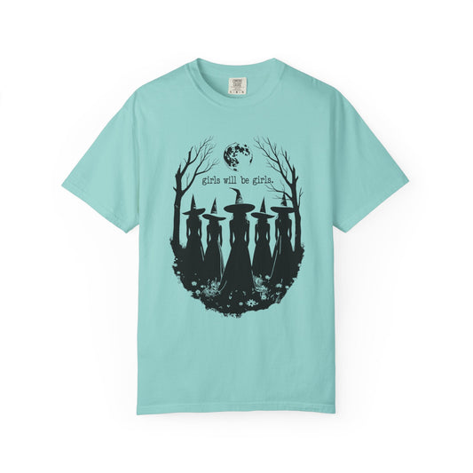 Girls Will Be Girls – Witch Silhouette Feminist T-Shirt