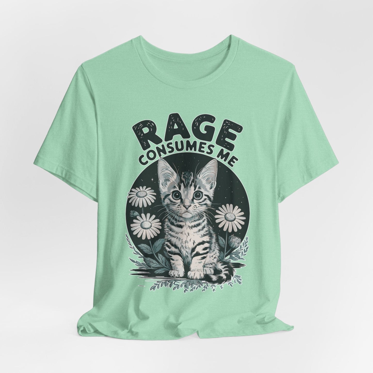 Rage Consumes Me – Angry Cute Kitten T-Shirt Design
