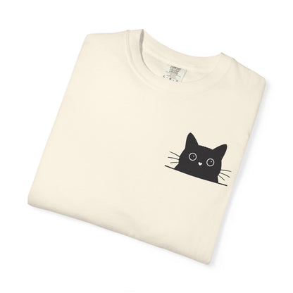 Peekaboo Cat – Cute Black Cat Pocket Tee