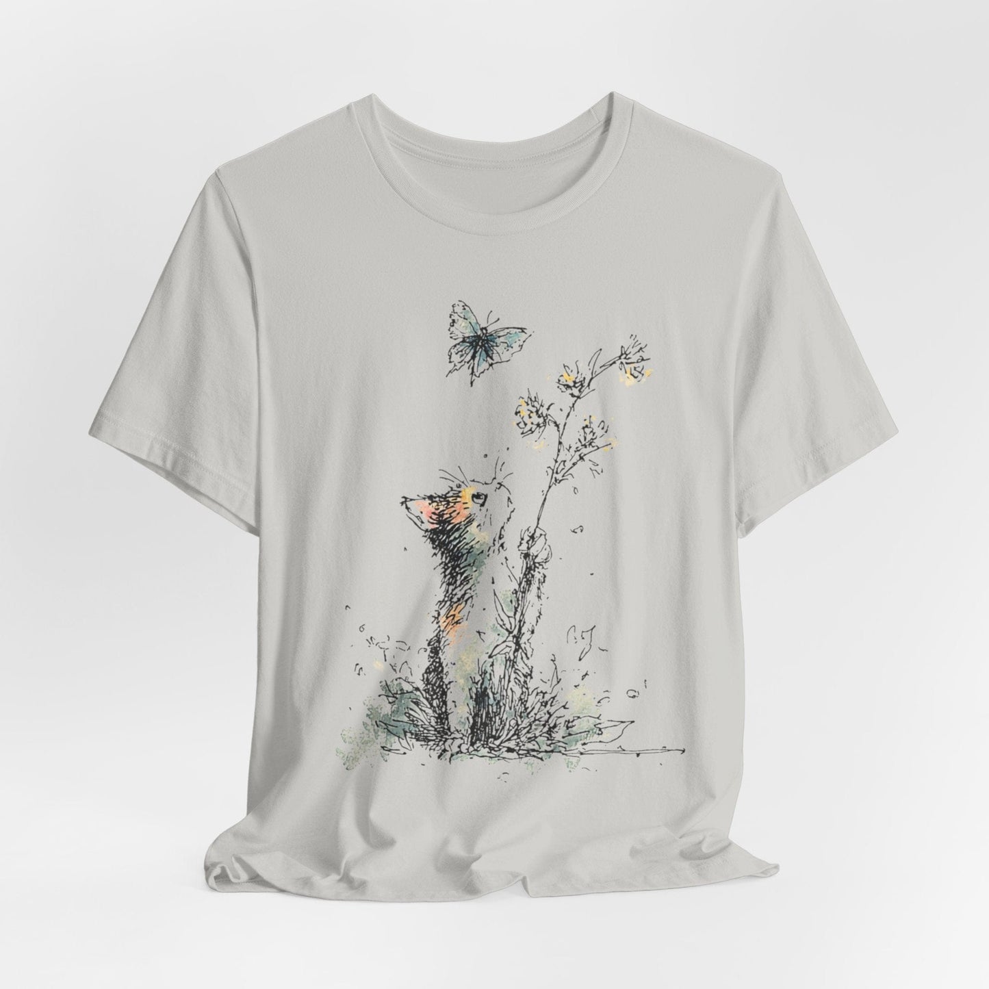 Curious Cat & Butterfly Tee