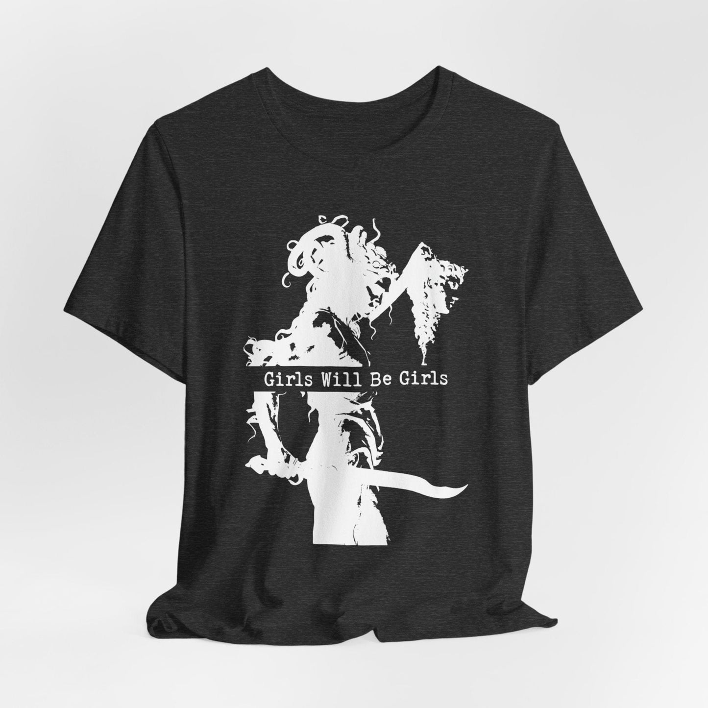 Girls Will Be Girls – Medusa Holding a Head T-Shirt