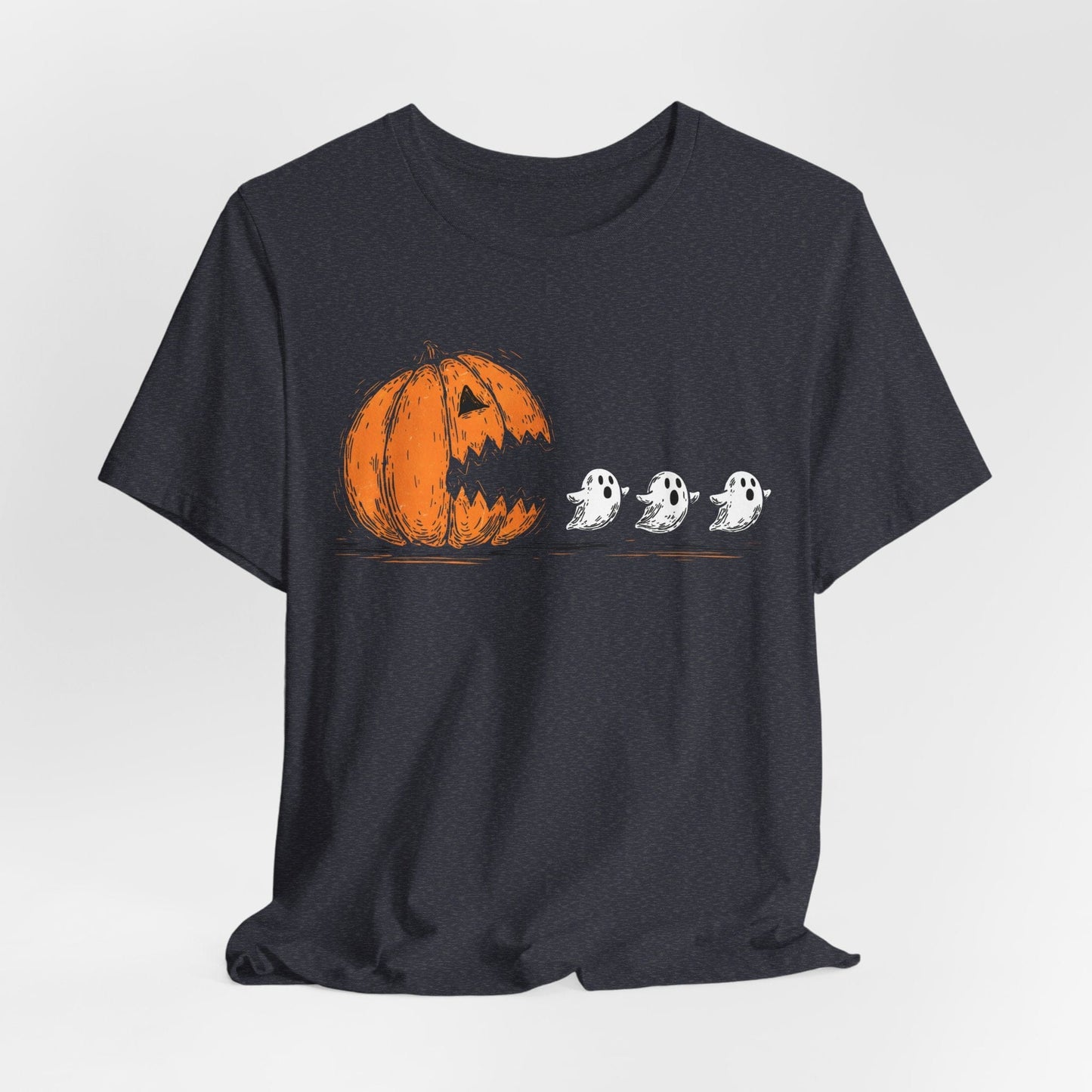 Pumpkin Pacman Halloween Shirt – Cute Ghost Chase Tee