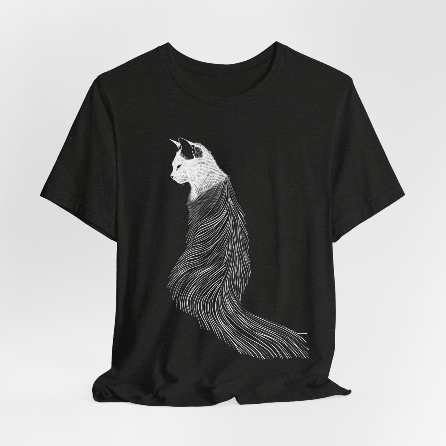 Cat Line Art T-Shirt