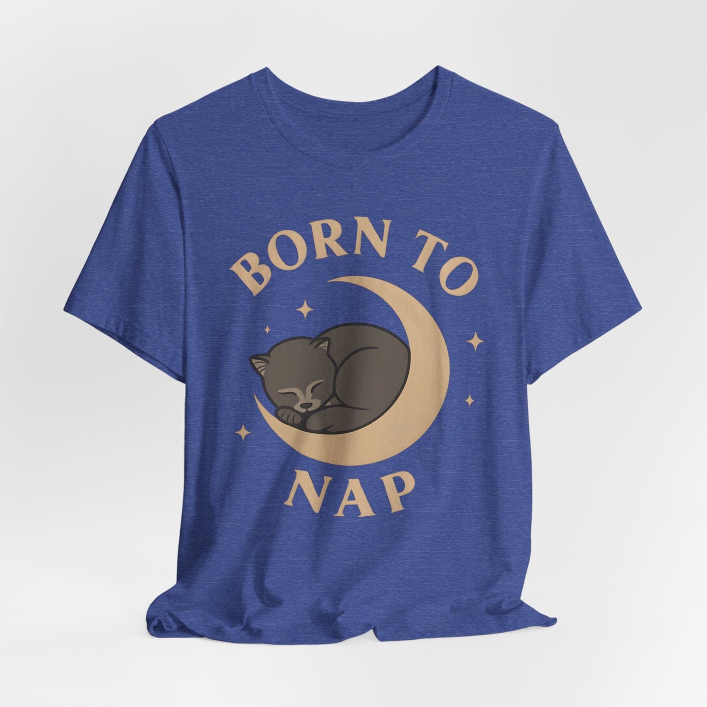 Born to Nap – Cozy Cat & Crescent Moon Design