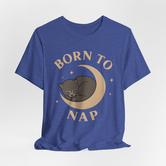 Born to Nap – Cozy Cat & Crescent Moon Design