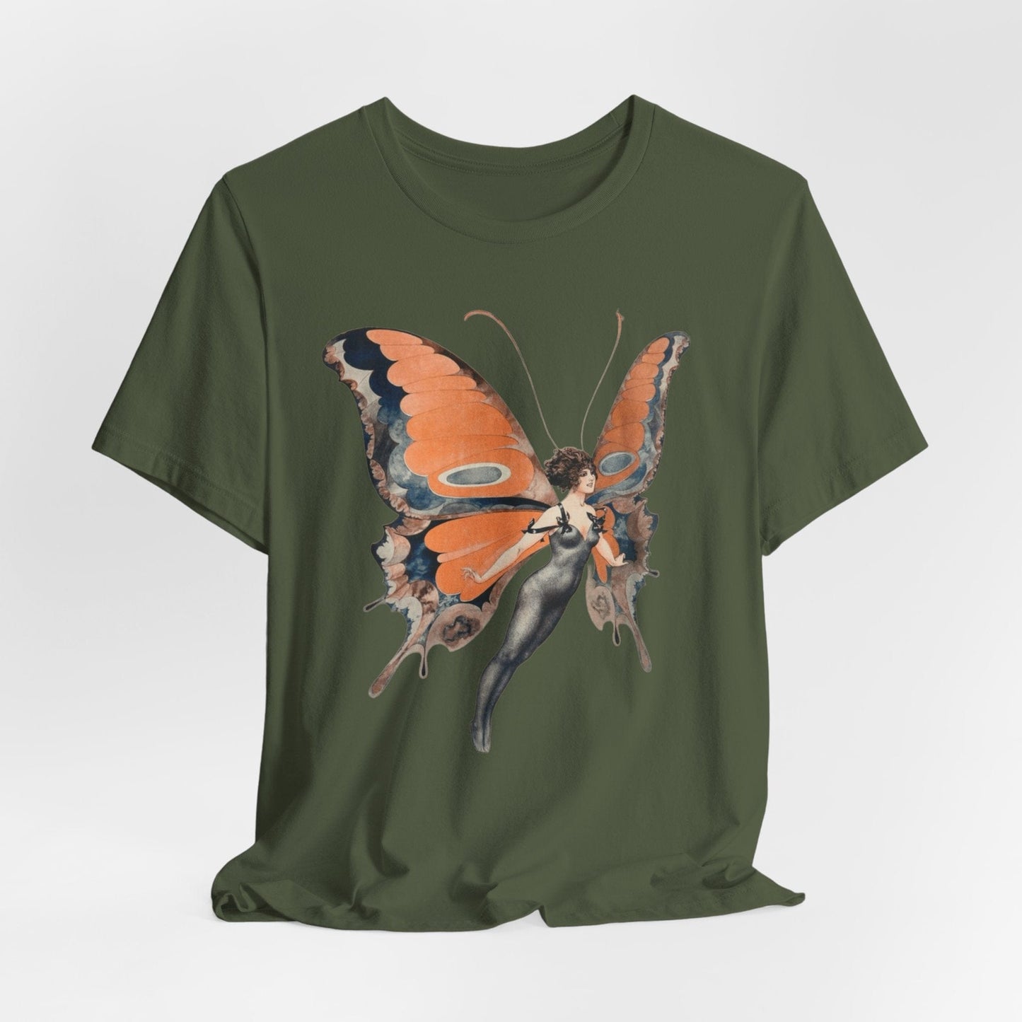 Art Nouveau Butterfly Woman – Vintage Fairy Aesthetic PNG