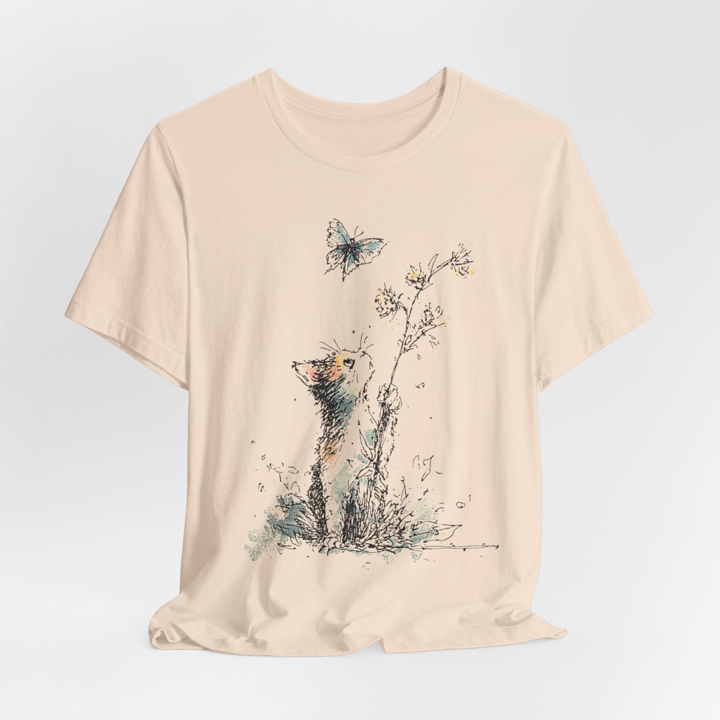 Curious Cat & Butterfly Tee