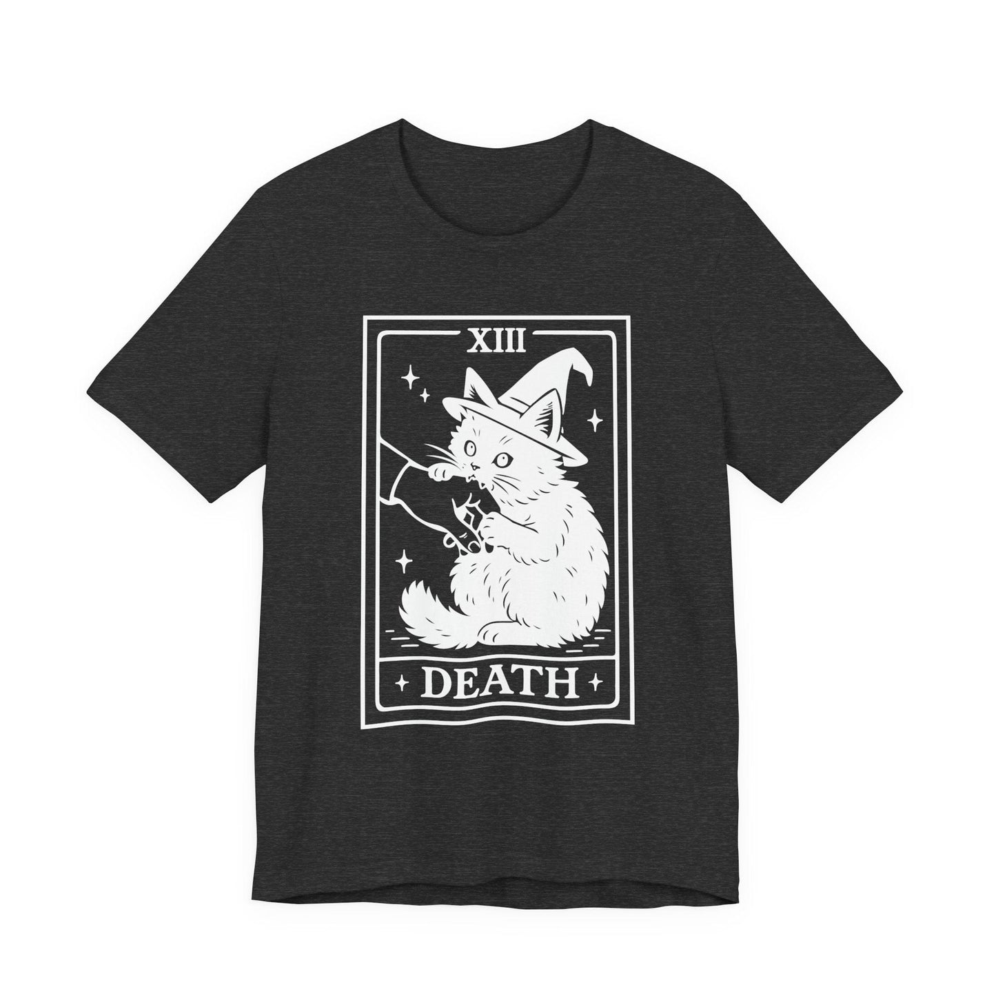 Witch Cat Tarot Shirt – Mystical Halloween Black Cat Tee