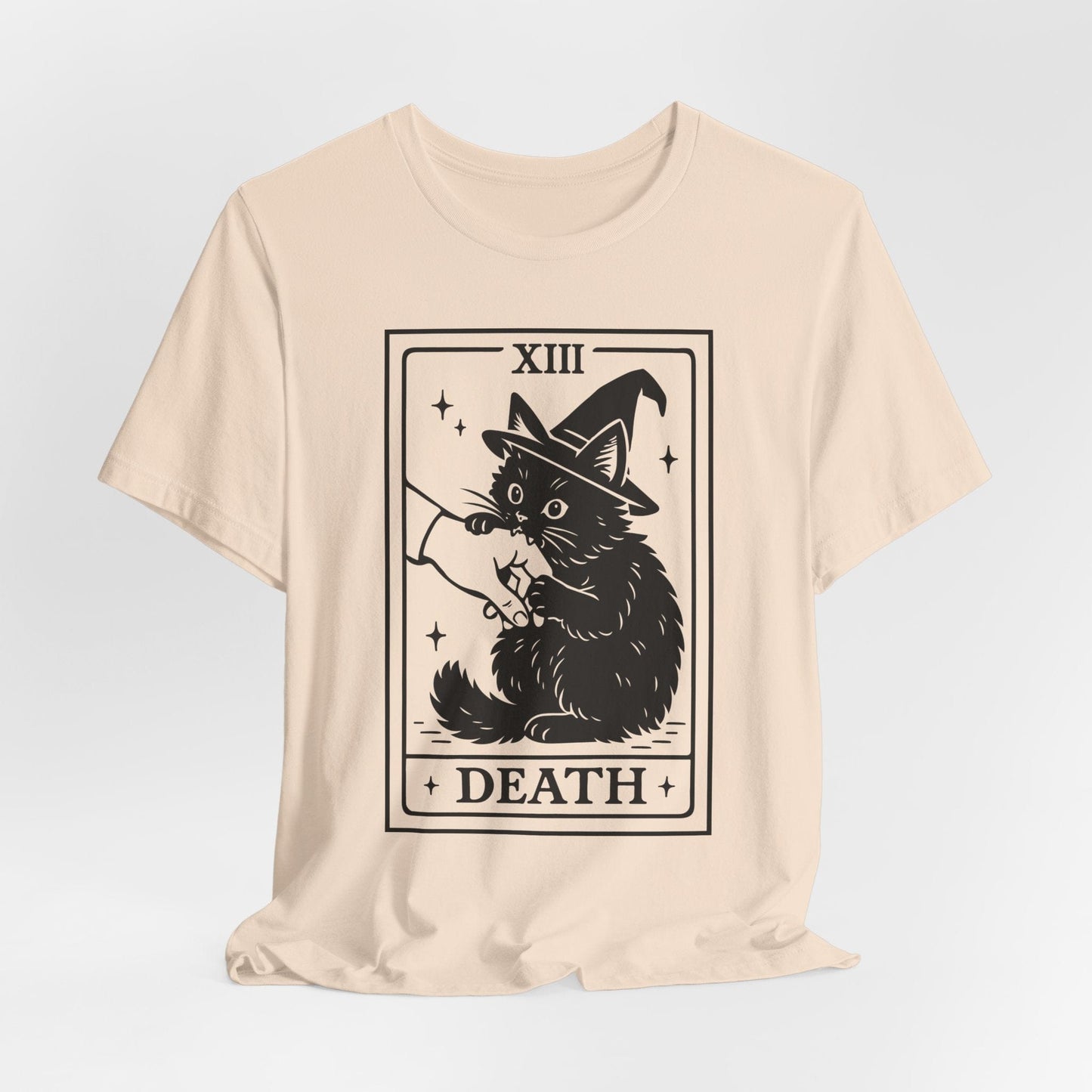 Witch Cat Tarot Shirt – Mystical Halloween Black Cat Tee
