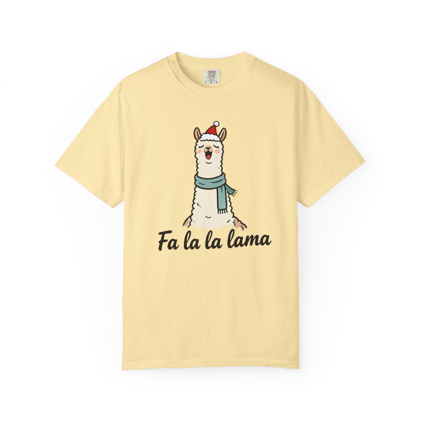 Fa La La Llama – Funny Holiday Comfort Colors Tee