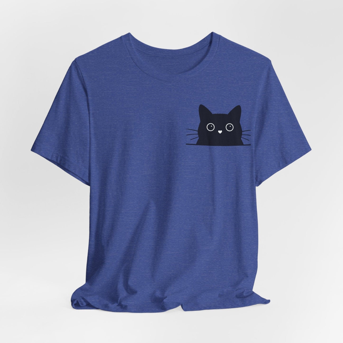 Peekaboo Cat – Cute Black Cat Pocket Tee