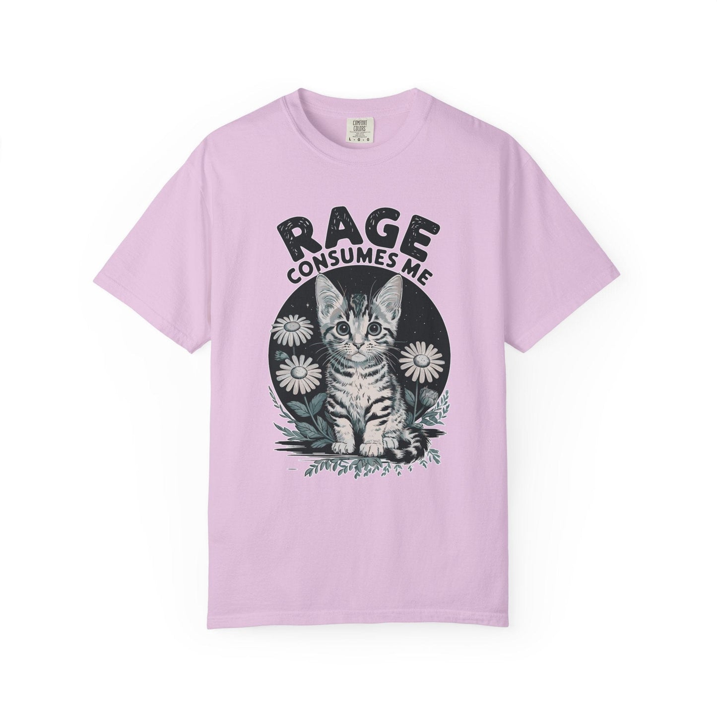 Rage Consumes Me – Angry Cute Kitten T-Shirt Design