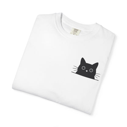 Peekaboo Cat – Cute Black Cat Pocket Tee