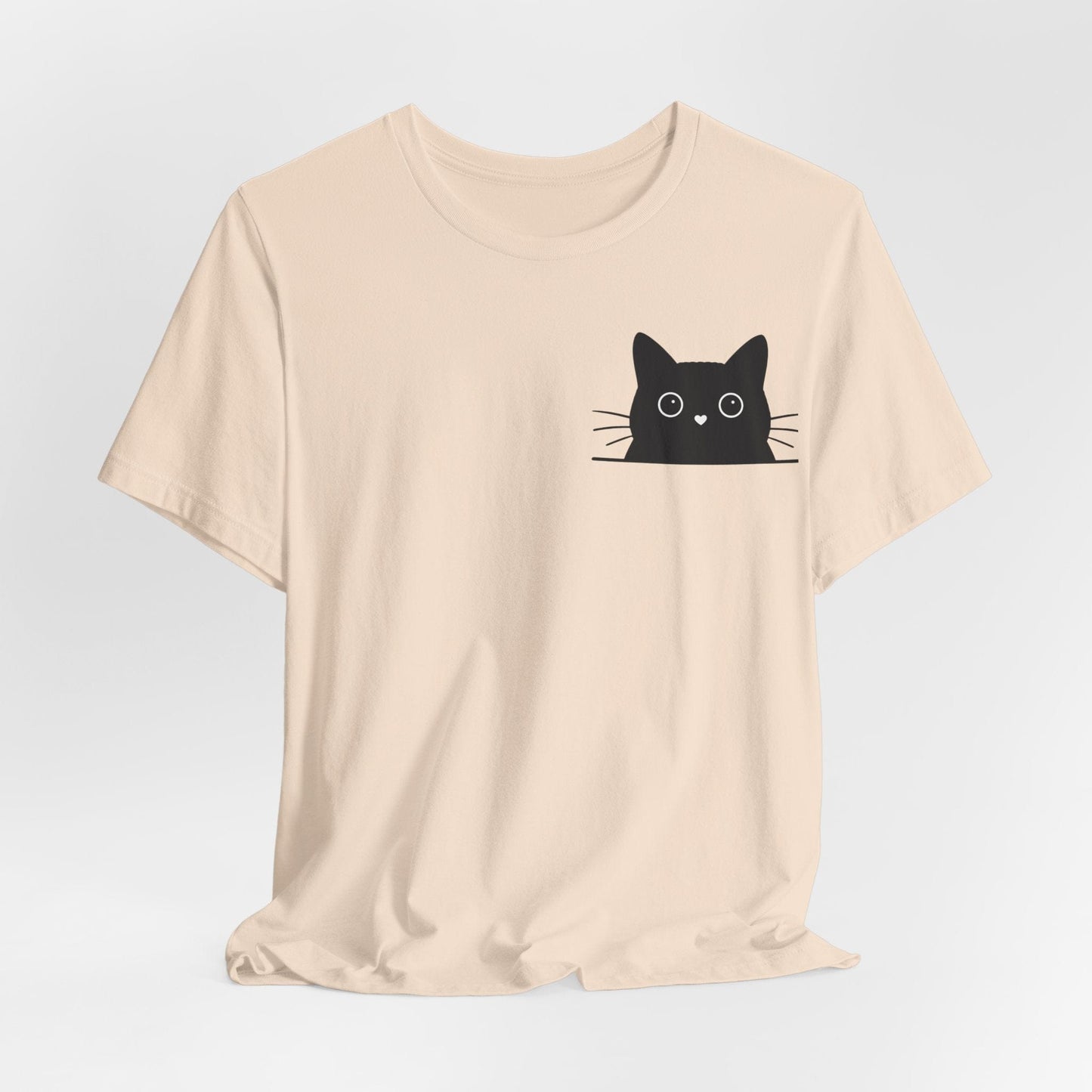 Peekaboo Cat – Cute Black Cat Pocket Tee