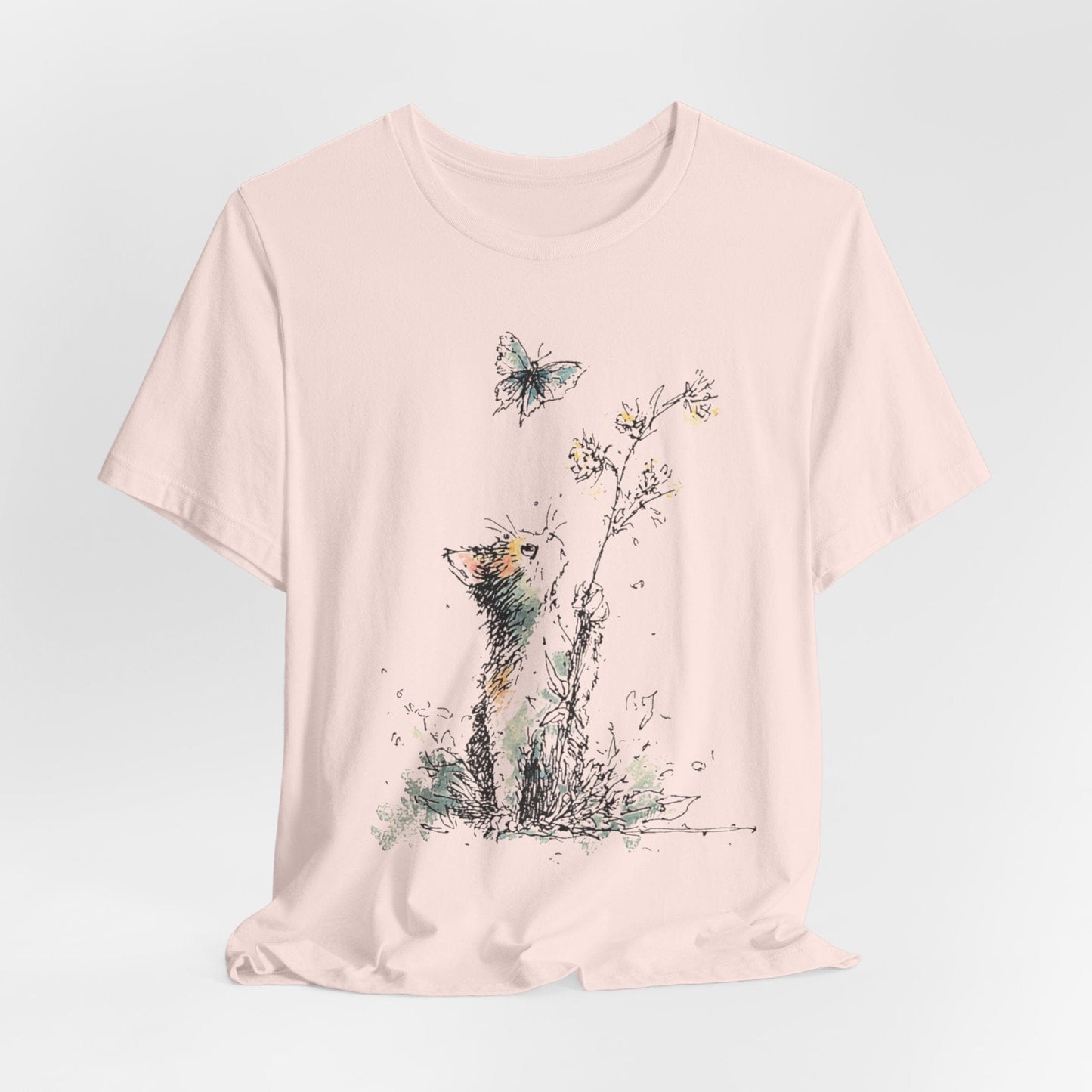 Curious Cat & Butterfly Tee