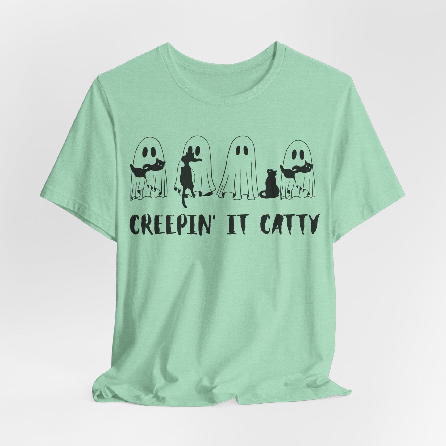 Creepin’ It Catty Shirt – Cute Ghost Cat Halloween Tee