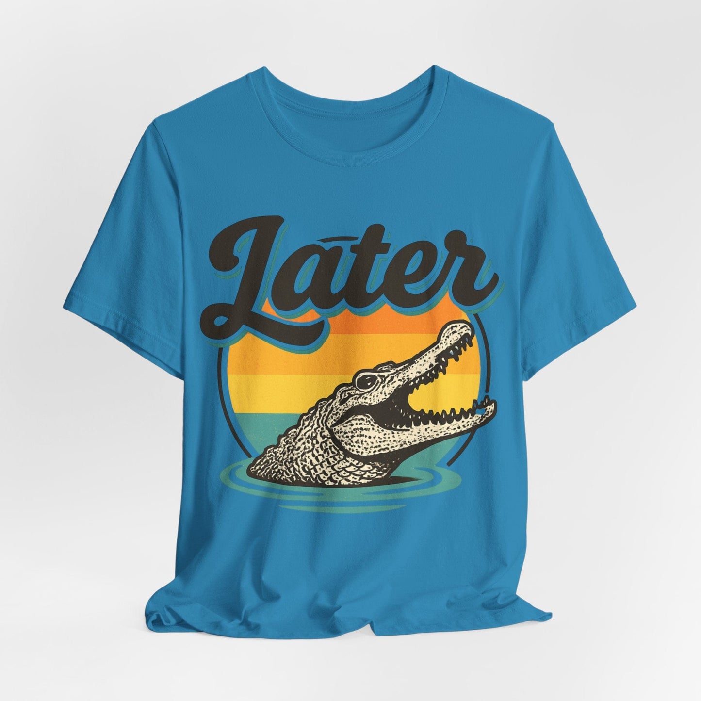 Later Alligator – Retro Sunset Graphic Tee