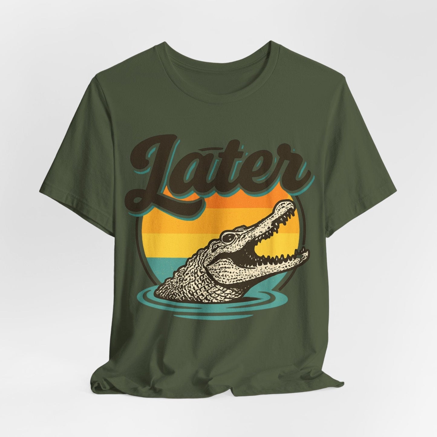 Later Alligator – Retro Sunset Graphic Tee